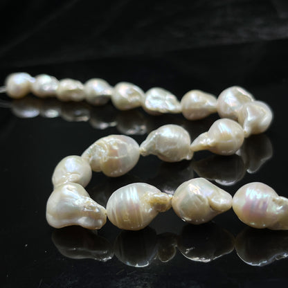Fresh Water Pearl, Cream, Baroque Shape, 12-15MM Size