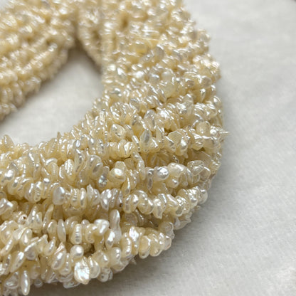 Fresh Water Pearl, Cream, Fancy Shape, Uneven Size