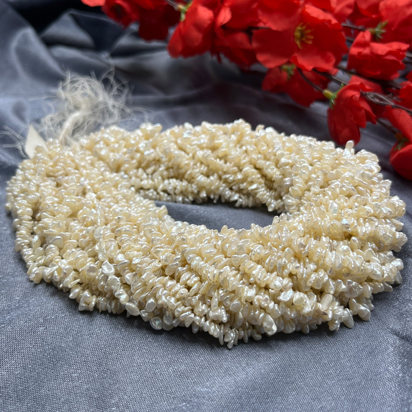 Fresh Water Pearl, Cream, Fancy Shape, Uneven Size