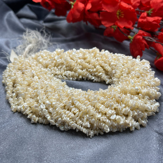 Fresh Water Pearl, Cream, Fancy Shape, Uneven Size