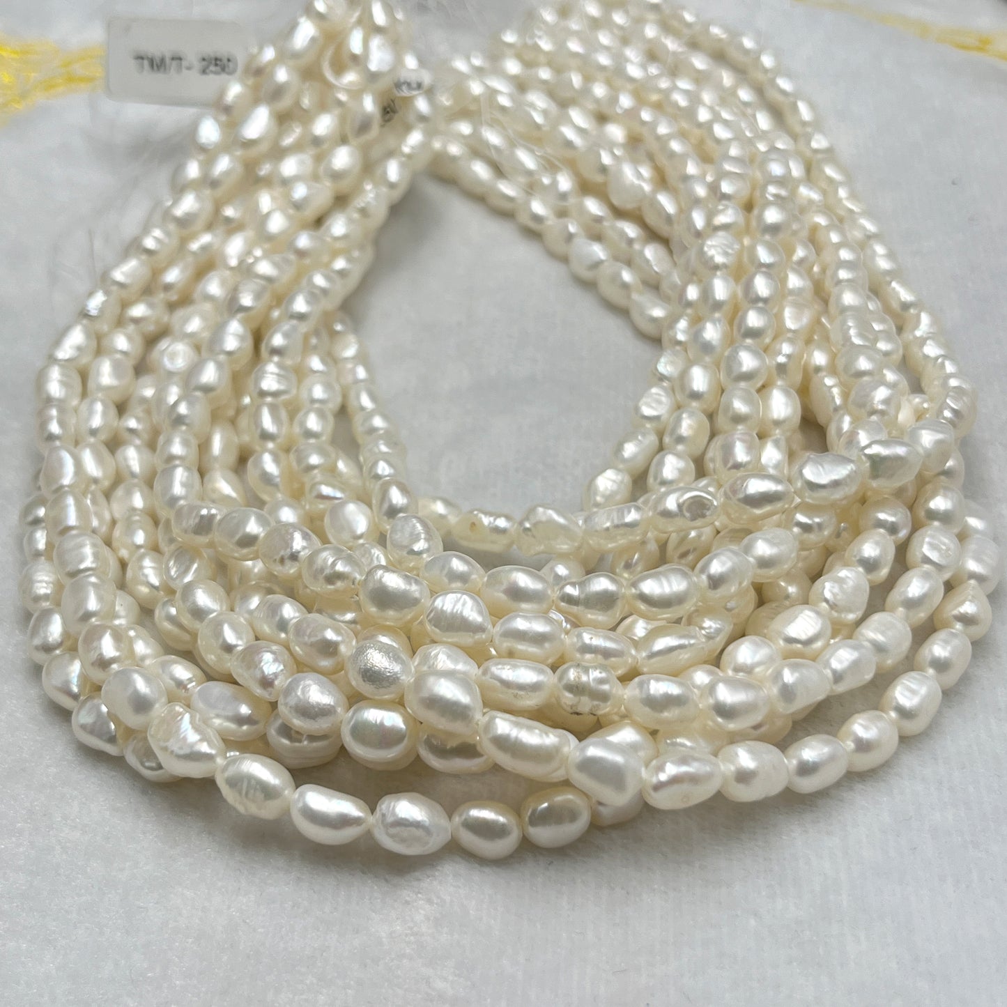 Fresh Water Pearl White Color , Tumble Shape, 7MM Size