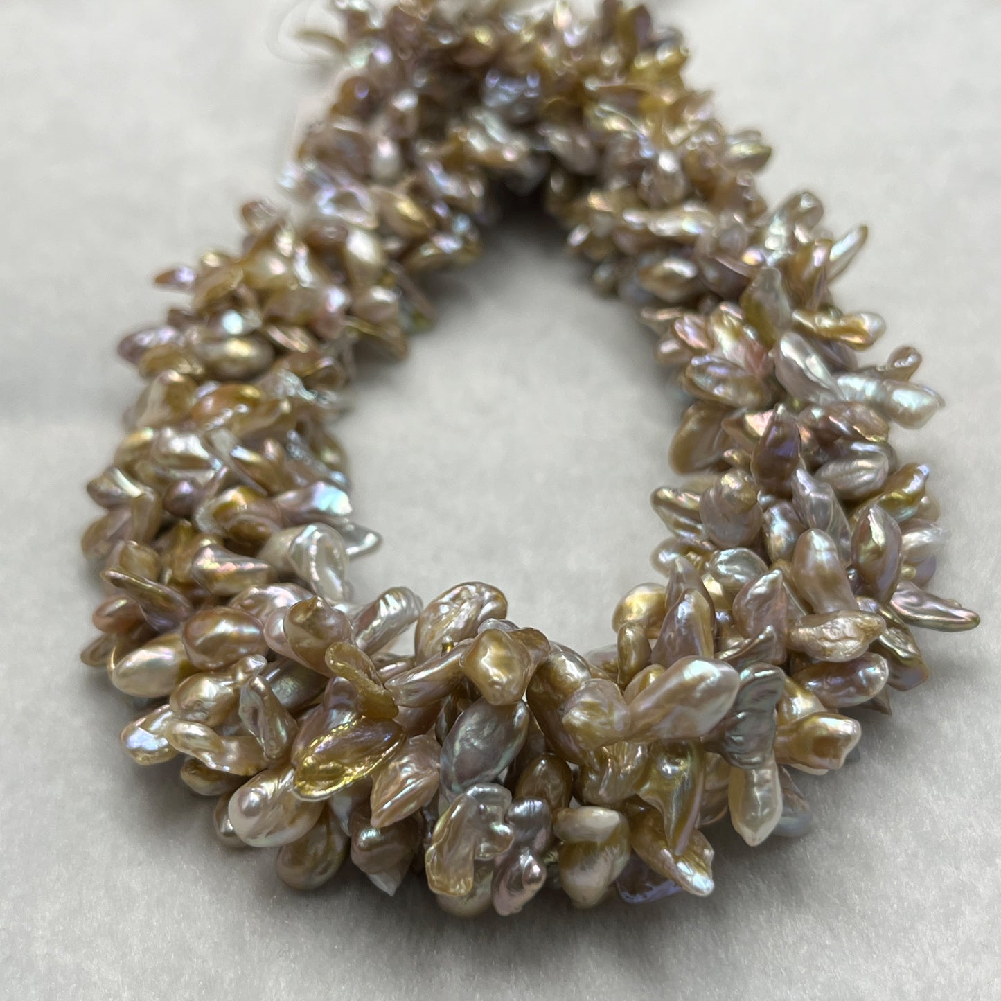 Fresh Water Pearl, Pink/Golden Color, Fancy Shape Uneven Size