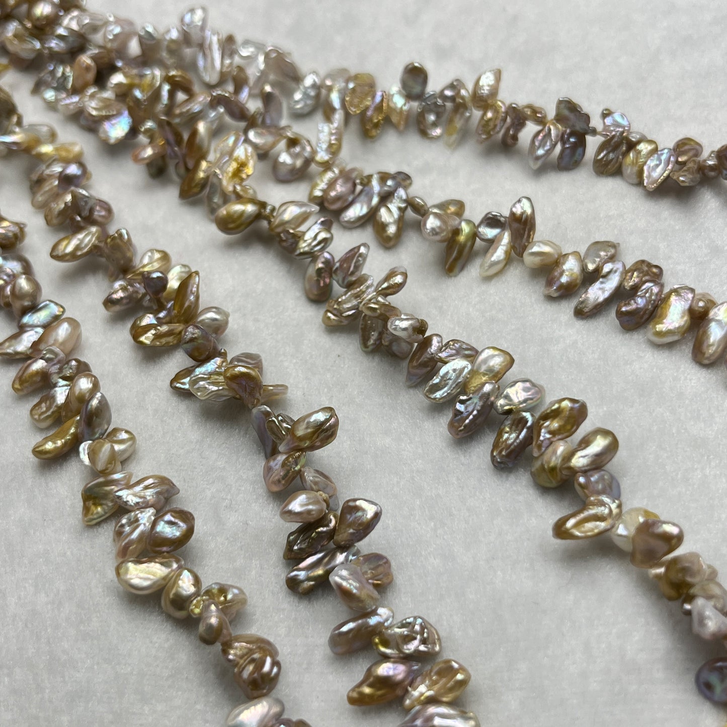 Fresh Water Pearl, Pink/Golden Color, Fancy Shape Uneven Size