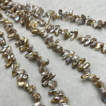 Fresh Water Pearl, Pink/Golden Color, Fancy Shape Uneven Size