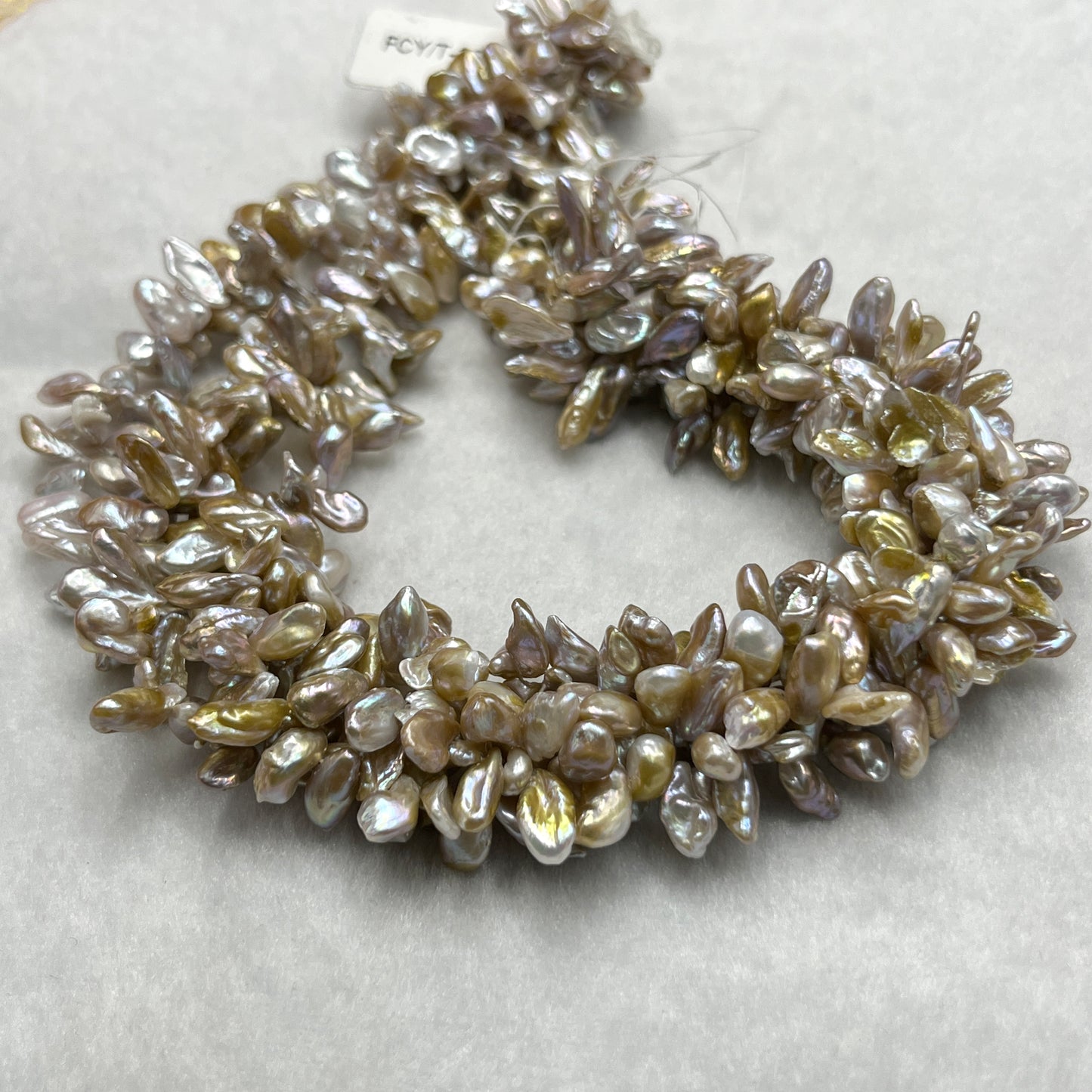 Fresh Water Pearl, Pink/Golden Color, Fancy Shape Uneven Size