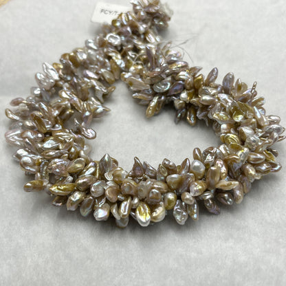 Fresh Water Pearl, Pink/Golden Color, Fancy Shape Uneven Size