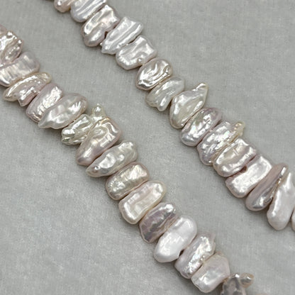 Fresh Water Pearl, Light Pink , Biwa Shape, Uneven Size