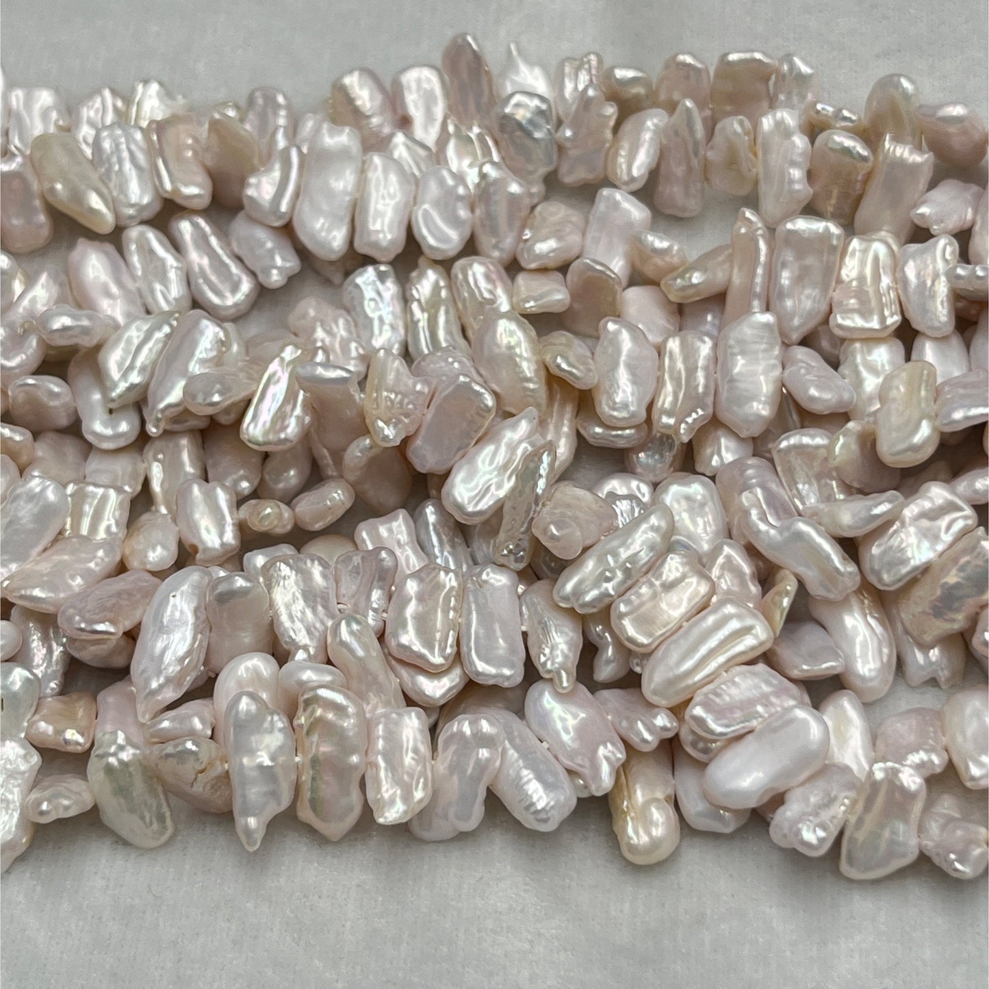 Fresh Water Pearl, Light Pink , Biwa Shape, Uneven Size