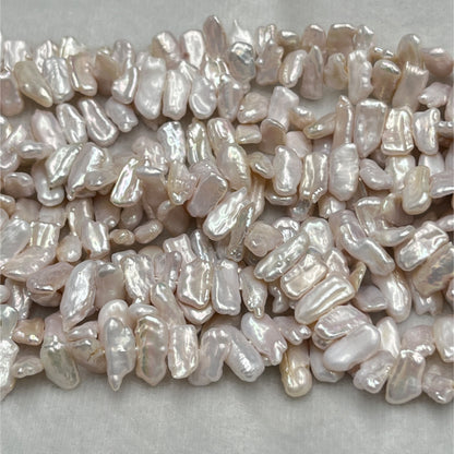 Fresh Water Pearl, Light Pink , Biwa Shape, Uneven Size
