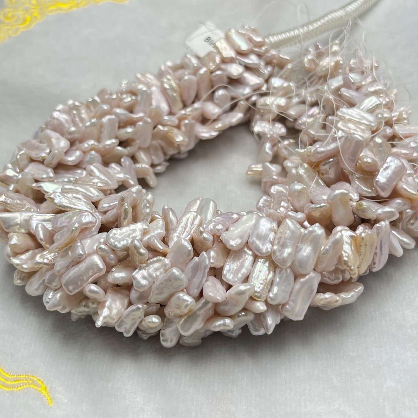 Fresh Water Pearl, Light Pink , Biwa Shape, Uneven Size