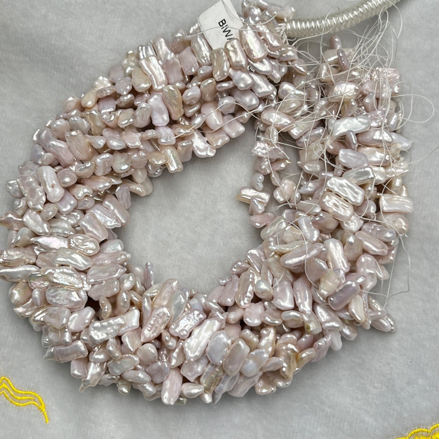 Fresh Water Pearl, Light Pink , Biwa Shape, Uneven Size