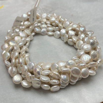 Fresh Water Pearl, Cream Color, Coin Shape, 12 MM Size