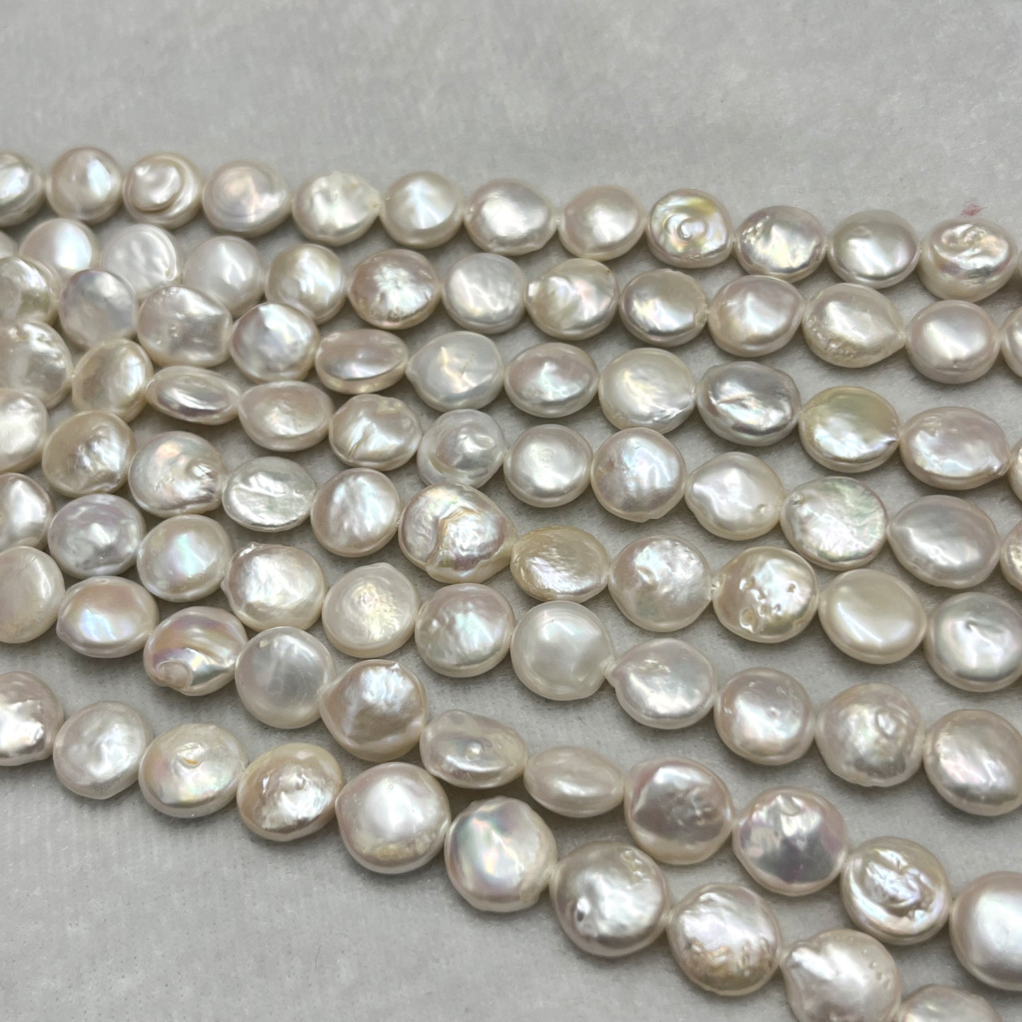 Fresh Water Pearl, Cream Color, Coin Shape, 12 MM Size