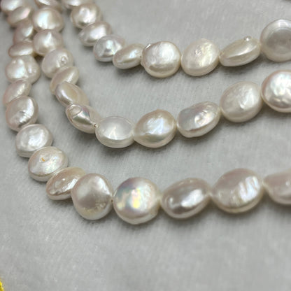 Fresh Water Pearl, Cream Color, Coin Shape, 12 MM Size