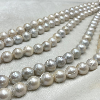 Fresh Water Pearl, Cream Color, Round Shape, 12-13.5 MM Size