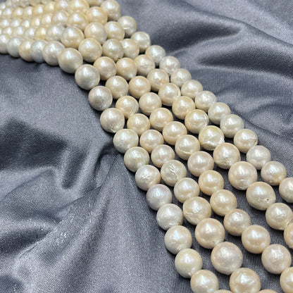 Fresh Water Pearl, Cream Color, Round Shape, 12-13.5 MM Size