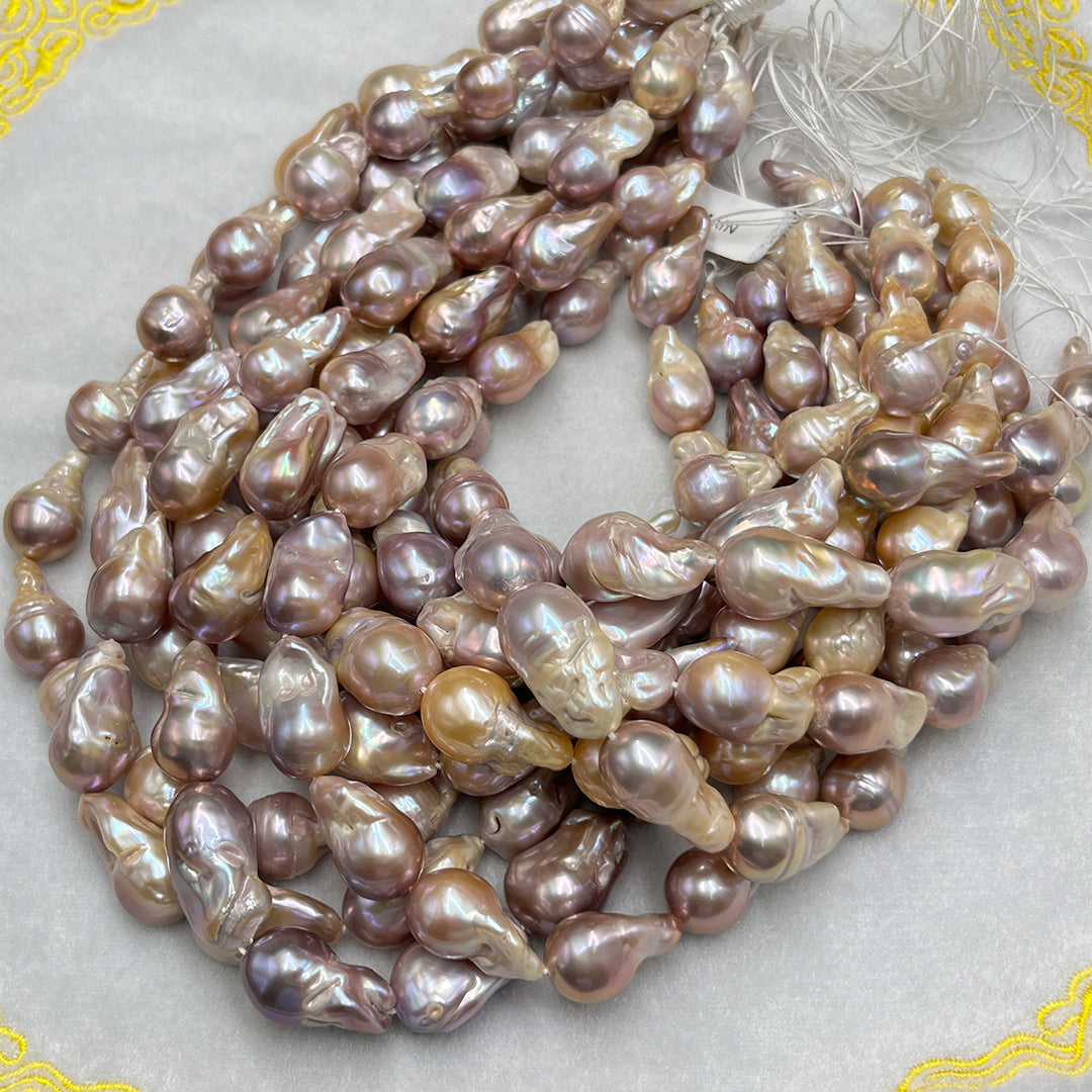 Fresh Water Pearl, Pink Color, Baroque Shape, 14*20 MM Size