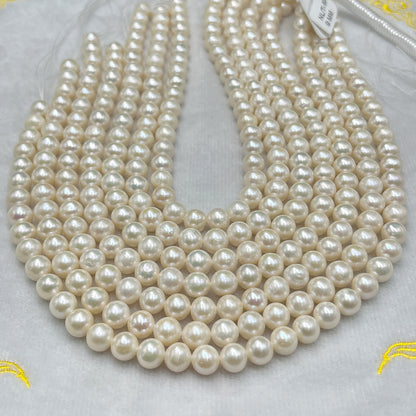 Fresh Water Pearl, Cream Color, Round Shape, 9 MM Size