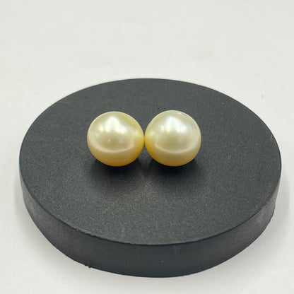 South Sea Pearl | Light Golden Color| button Shape| 11.70 MM (Approx.) Size|