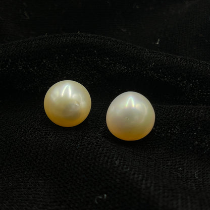 South Sea Pearl | Light Golden Color| Button Shape| 11.5 MM (Approx.) Size