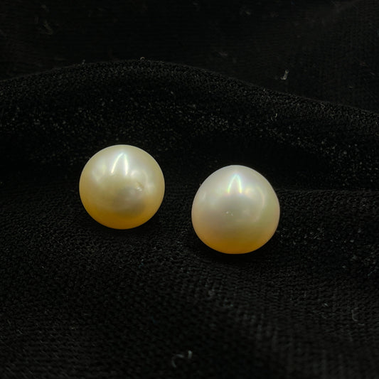South Sea Pearl | Light Golden Color| Button Shape| 11.5 MM (Approx.) Size