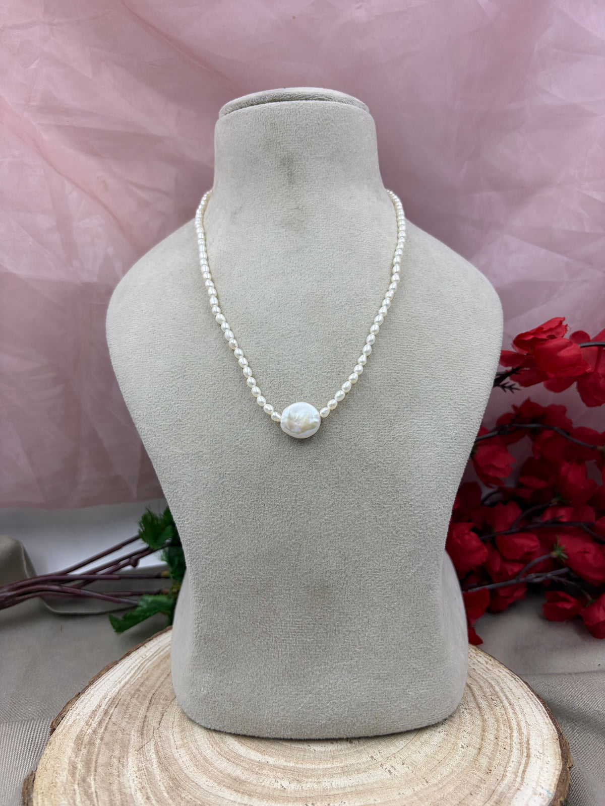 Freshwater Pearl Necklace, Bracelet & Earrings Jewelry Set