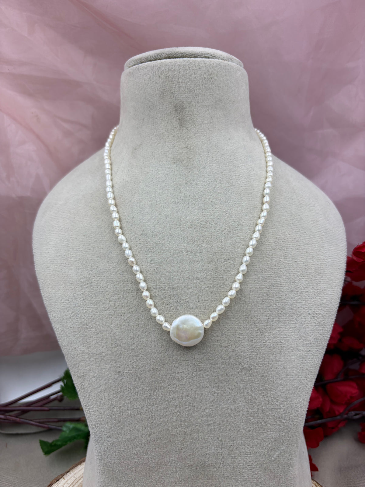 Freshwater Pearl Necklace, Bracelet & Earrings Jewelry Set
