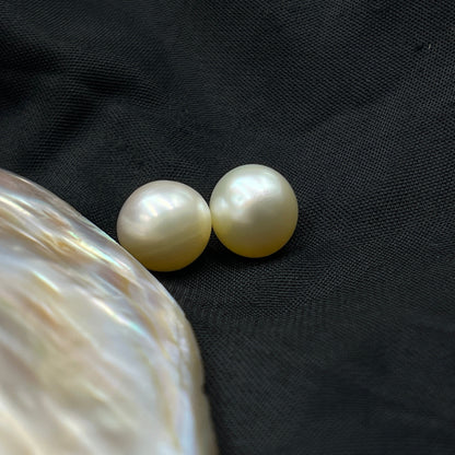 South Sea Pearl | Light Golden Color| Button; Shape| 11.5MM