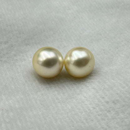 South Sea Pearl | Light Golden Color | Near Round Shape| 11.5MM (Approx.) Size