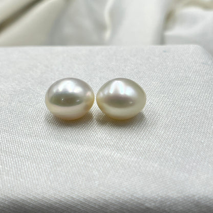 South Sea Pearl | White\ Cream; Color | Button Shape| 12.5MM (Approx.) Size