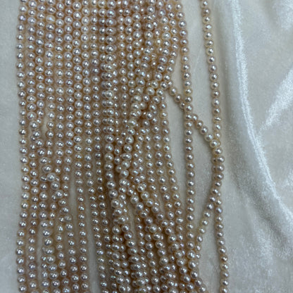 Fresh Water Pearl, Light Pink Color, Near Round Shape, 5 MM Size