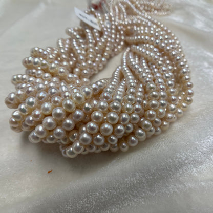 Fresh Water Pearl, Light Pink Color, Near Round Shape, 5 MM Size