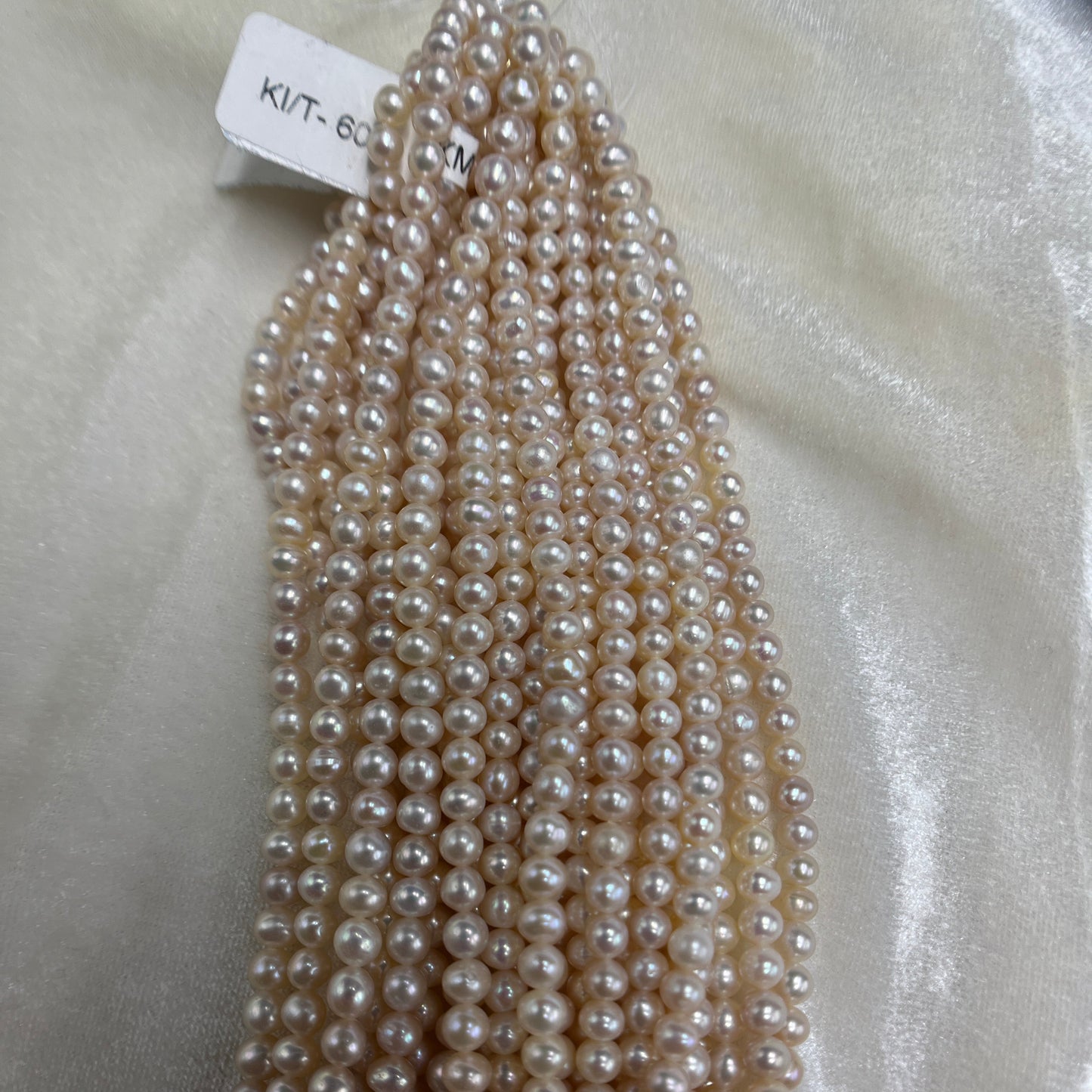 Fresh Water Pearl, Light Pink Color, Near Round Shape, 5 MM Size