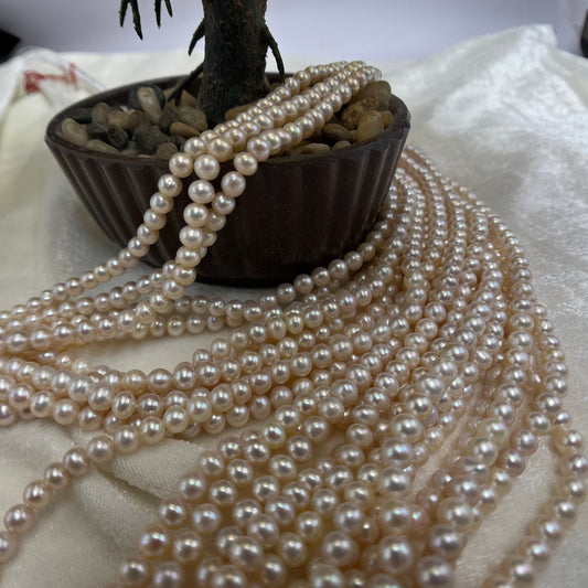 Fresh Water Pearl, Light Pink Color, Near Round Shape, 5 MM Size