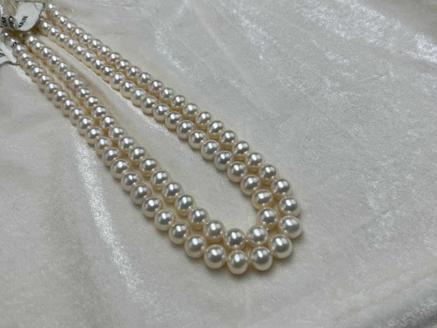 Fresh Water Pearl, Off White Color, Near Round Shape, 8-8.5 MM