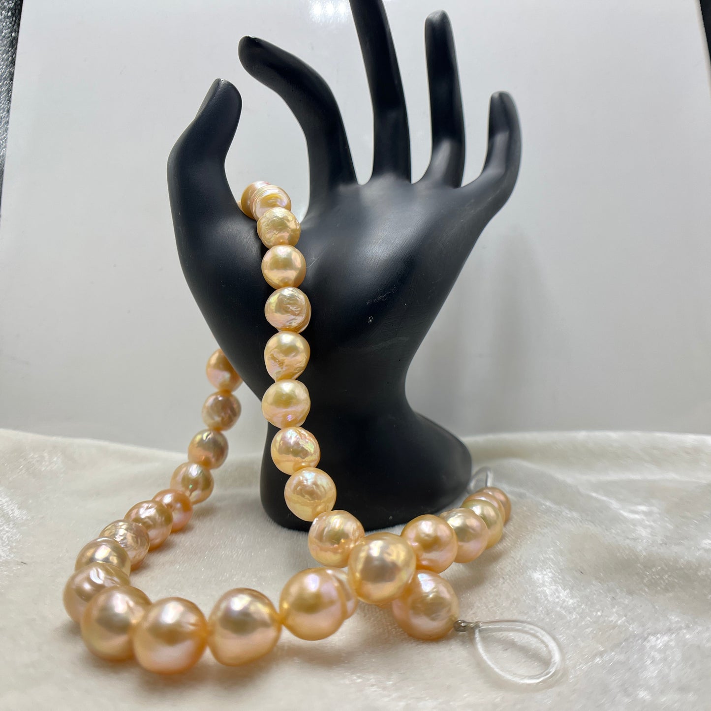 Fresh Water Pearl, Peach Color, Near Round Shape, 10-13 MM