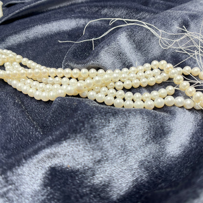 Fresh Water Pearl, White Color, Near Round Shape, 6-6.5 MM