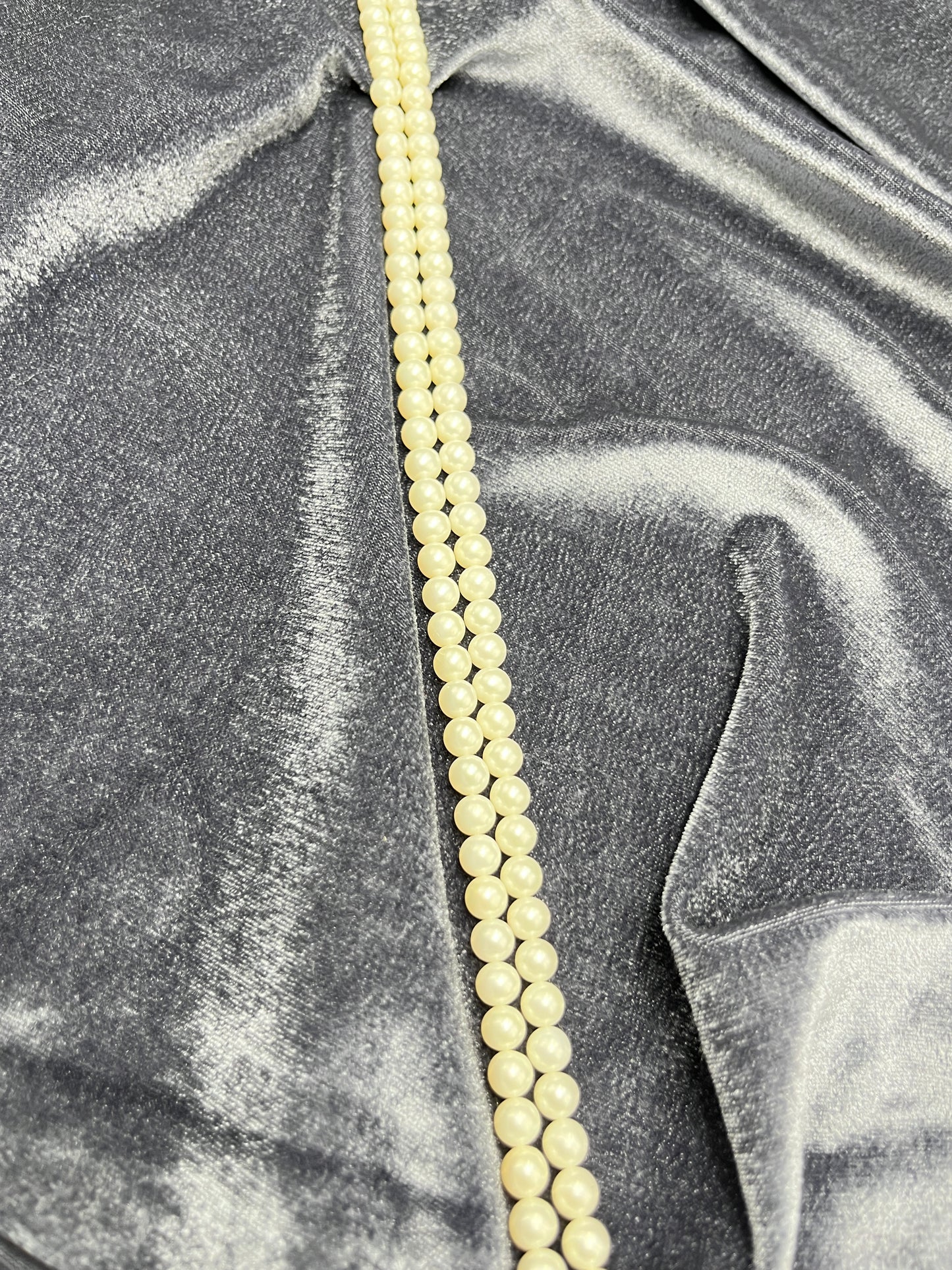 Fresh Water Pearl, White Color, Near Round Shape, 6-6.5 MM