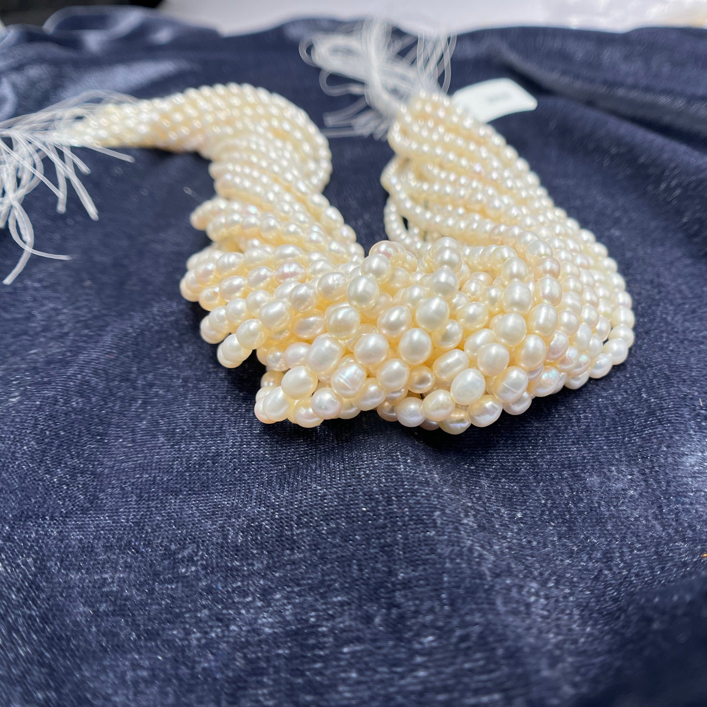 Fresh Water Pearl, Off White Color, Rice Shape, 4-4.5 MM MM Size