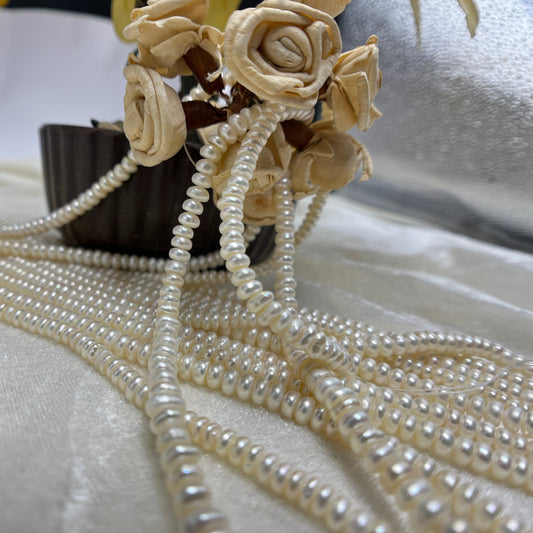 Fresh Water Pearl, Light Pink Color, Flat Shape, 5 MM  Size