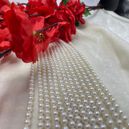 Fresh Water Pearl, White Color, Round Shape, 5 MM  Size