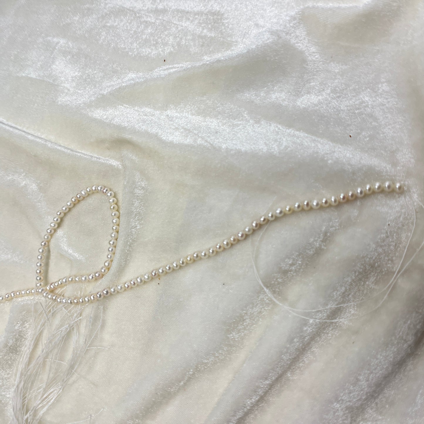 Fresh Water Pearl, Off White Color Near Round Shape, 4 MM Size