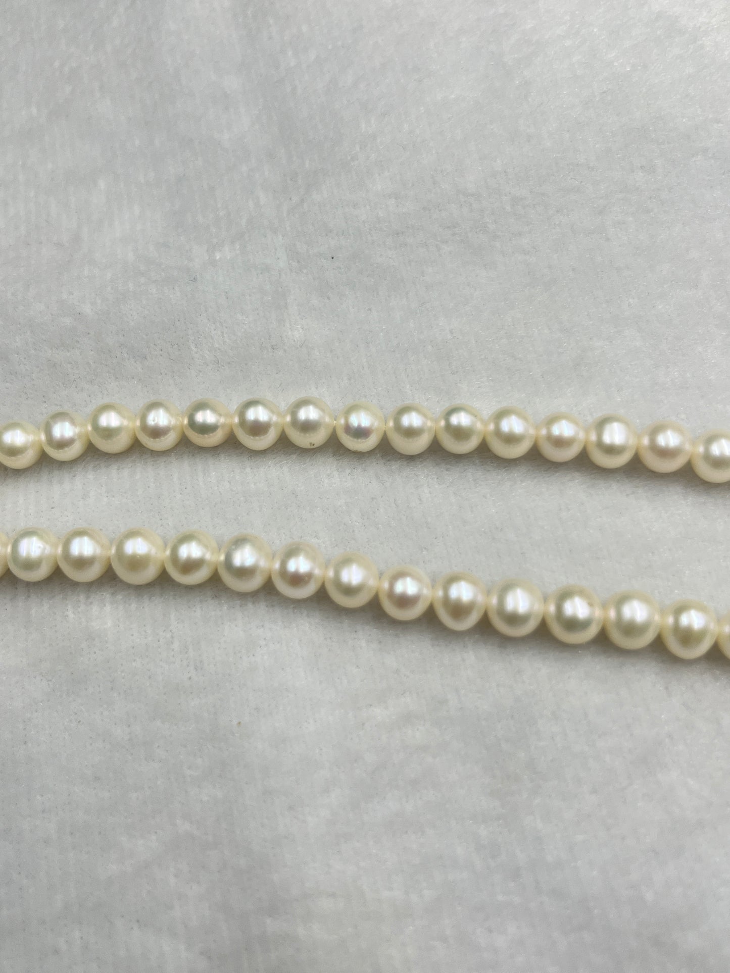Fresh Water Pearl, Cream Color Near Round Shape, 6-6.5 MM Size, AA Luster Pearl