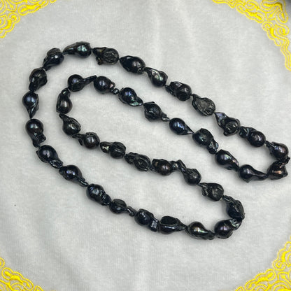 Fresh Water Pearl Peacock Color Baroque Shape, 12-13MM Size