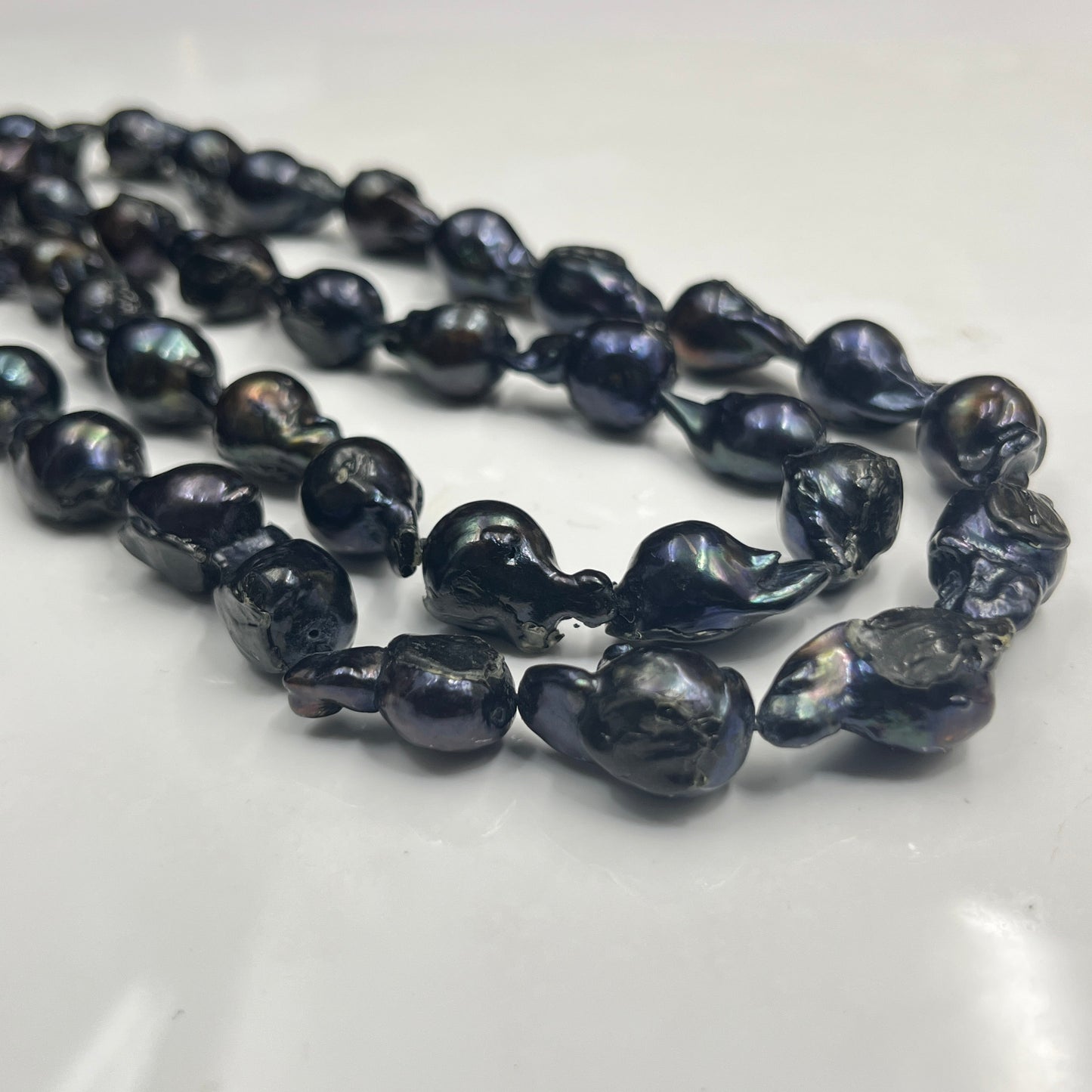 Fresh Water Pearl Peacock Color Baroque Shape, 12-13MM Size