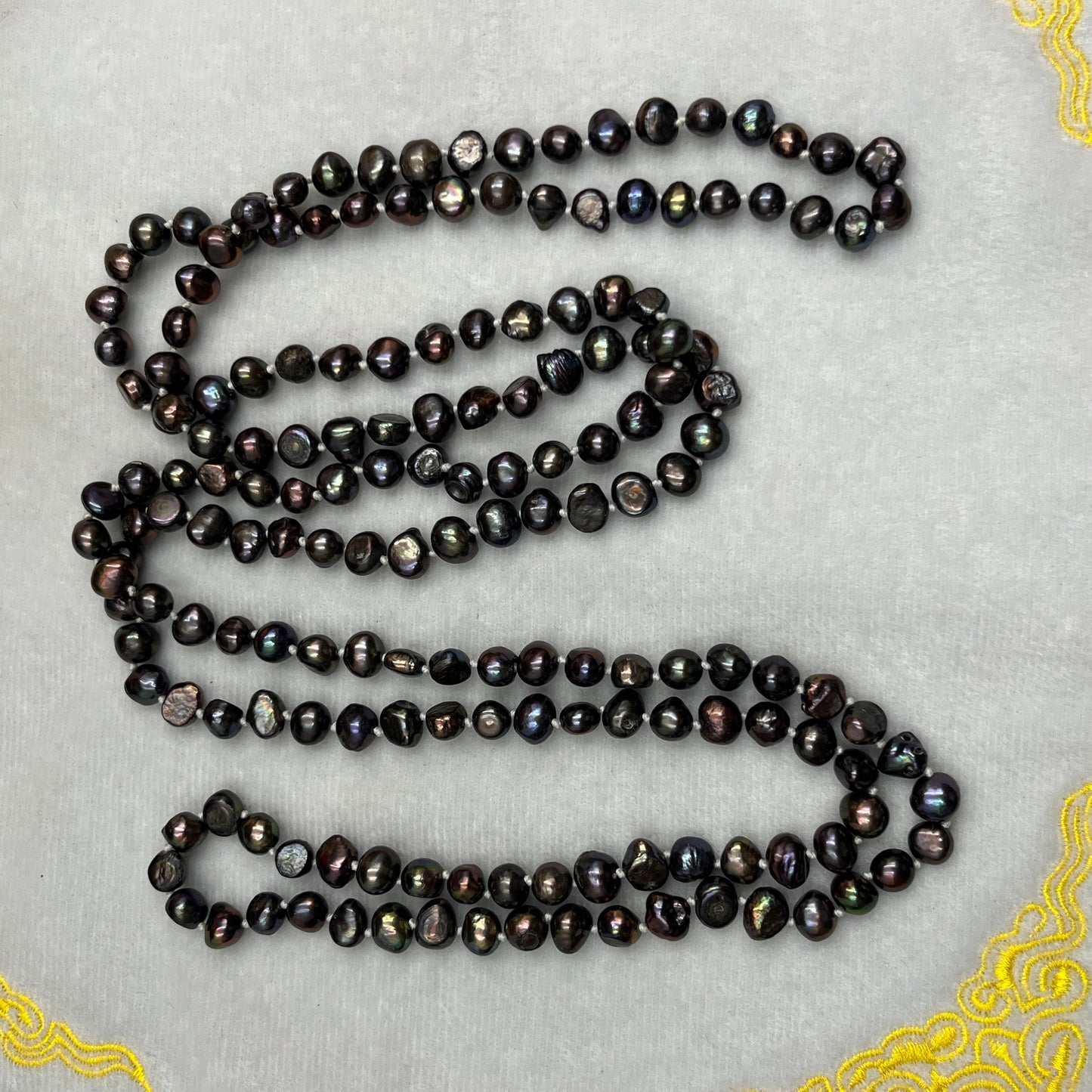 Fresh Water Pearl, Brown Multi Color, Tumble Shape, 9 MM Size