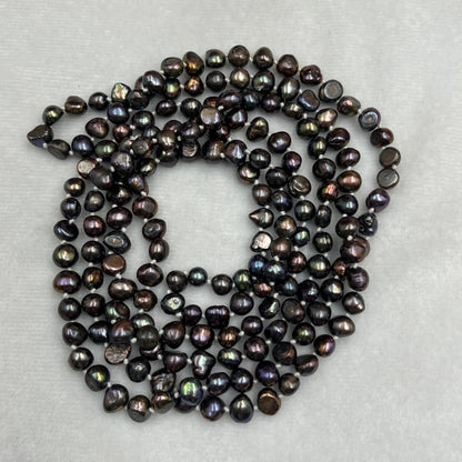 Fresh Water Pearl, Brown Multi Color, Tumble Shape, 9 MM Size