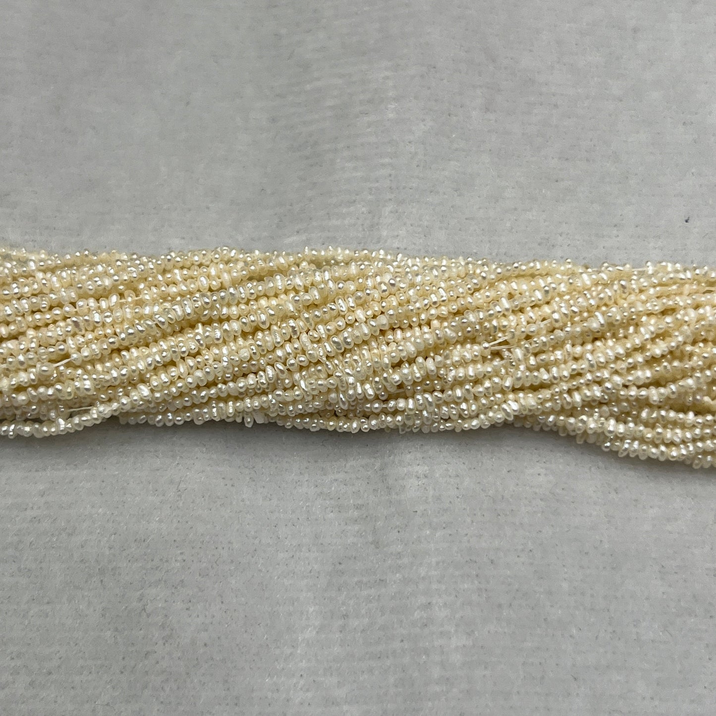 Fresh Water Pearl, Cream Color, Uneven Shape, 1.3-1.5 MM Size, AA Luster Pearl