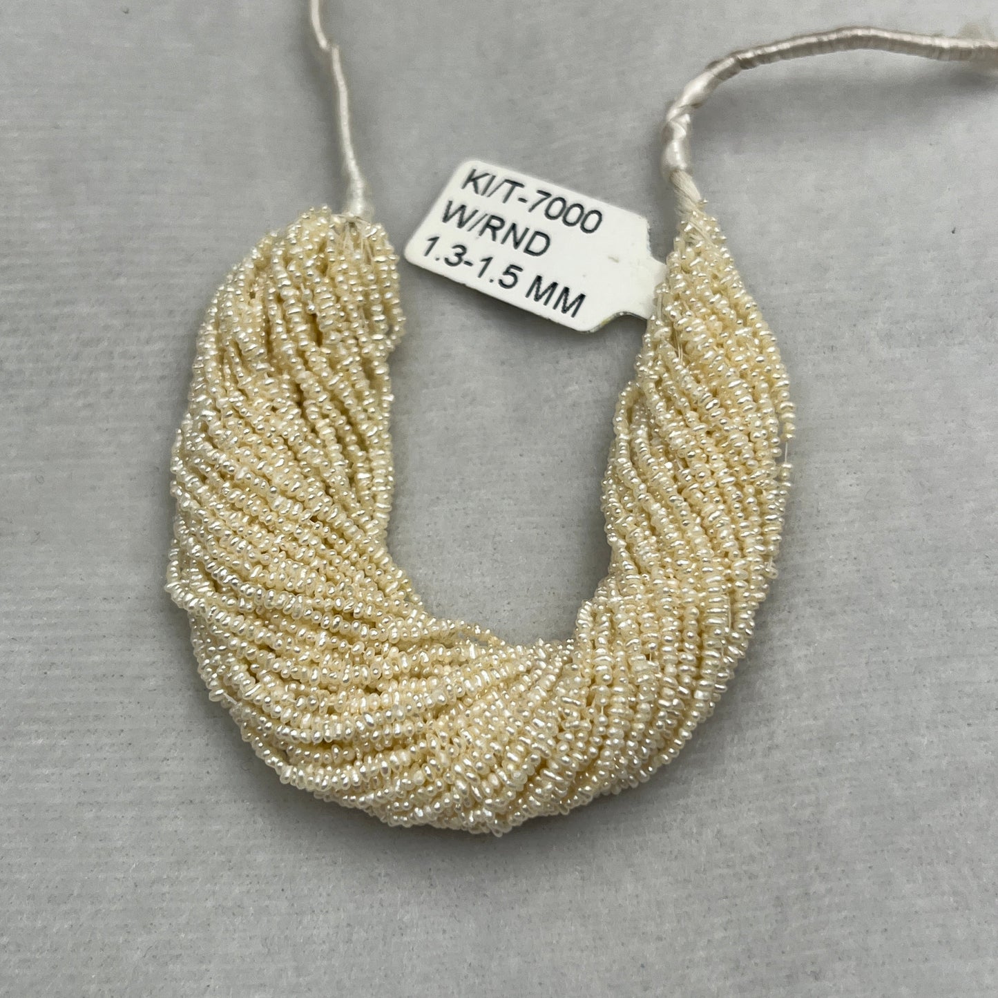 Fresh Water Pearl, Cream Color, Uneven Shape, 1.3-1.5 MM Size, AA Luster Pearl