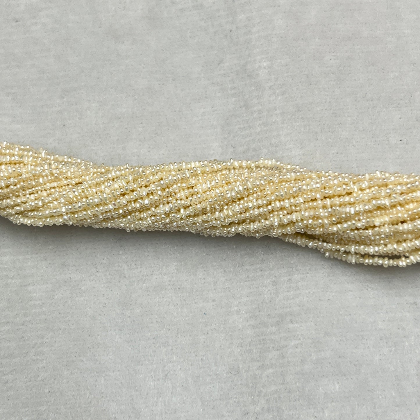 Fresh Water Pearl, Cream Color, Uneven Shape, 1.3-1.5 MM Size, AA Luster Pearl